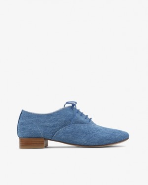 Light Blue Repetto Zizi Women's Oxford Shoes | PH-7320-RBPYJ